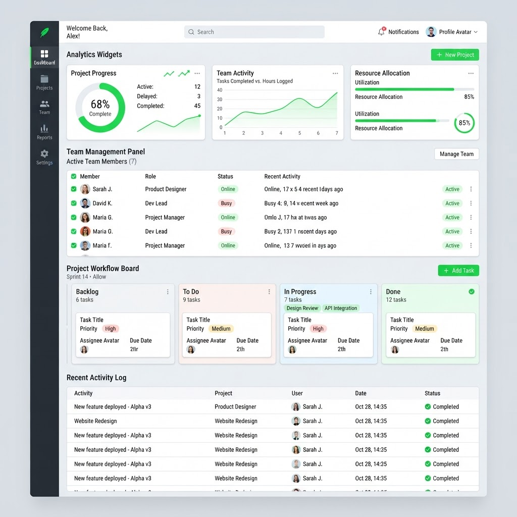 Enterprise Apps dashboard interface